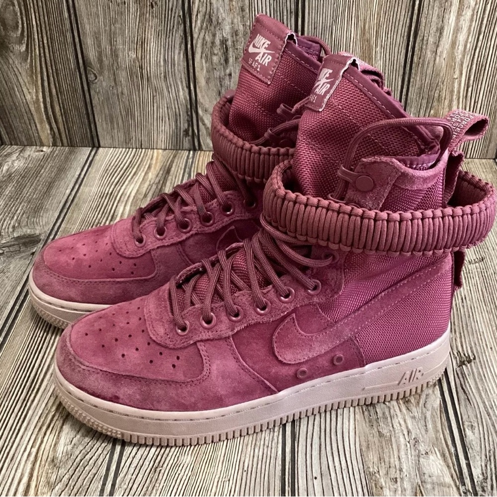 Nike SF Air Force 1 High Dusty Rose Pink Suede Sneakers Women’s 7.5 Tactical AF1 - Picture 6 of 10